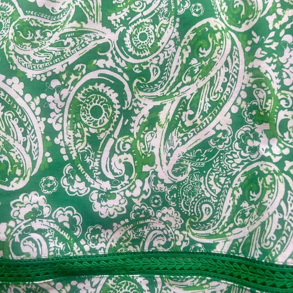 Crown & Ivy Skirt Skort, green paisley, size 12, ** new with tags** - Picture 2 of 4